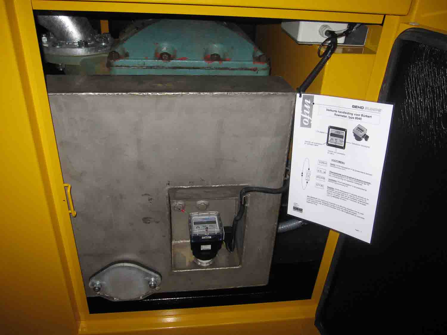 BAT zuigerpomp Superstil Watermeter in de kast BAT GEHO Superstil Hatz uitvoering zuigerpomp bronneringspomp bronbemalingspomp waterpomp grondwaterpomp